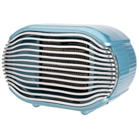 Chauffage soufflant 800W Mini ventilateur en céramique Portable chauffage personnel chauffage 2 réglages de chaleur bleu 16.514.514.5cm 1 pièce