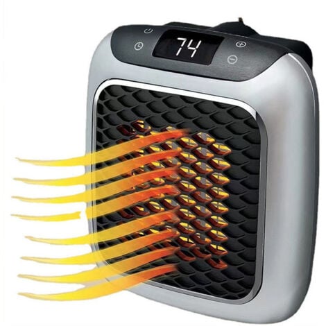 AAFGVC Chauffage soufflant à prise avec télécommande, mini radiateur soufflant en céramique 800 W, économie d'énergie, chauffage radiant silencieux avec minuterie de 12 heures, thermostat