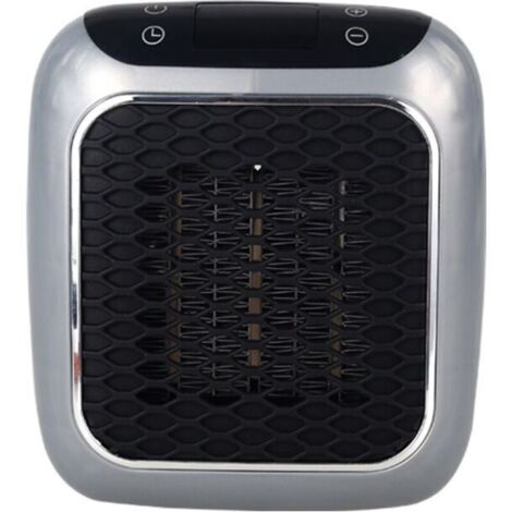 Chauffage soufflant céramique 800W Mini radiateur portable avec thermostat et minuterie Économie d'énergie Pour bureau et chambre