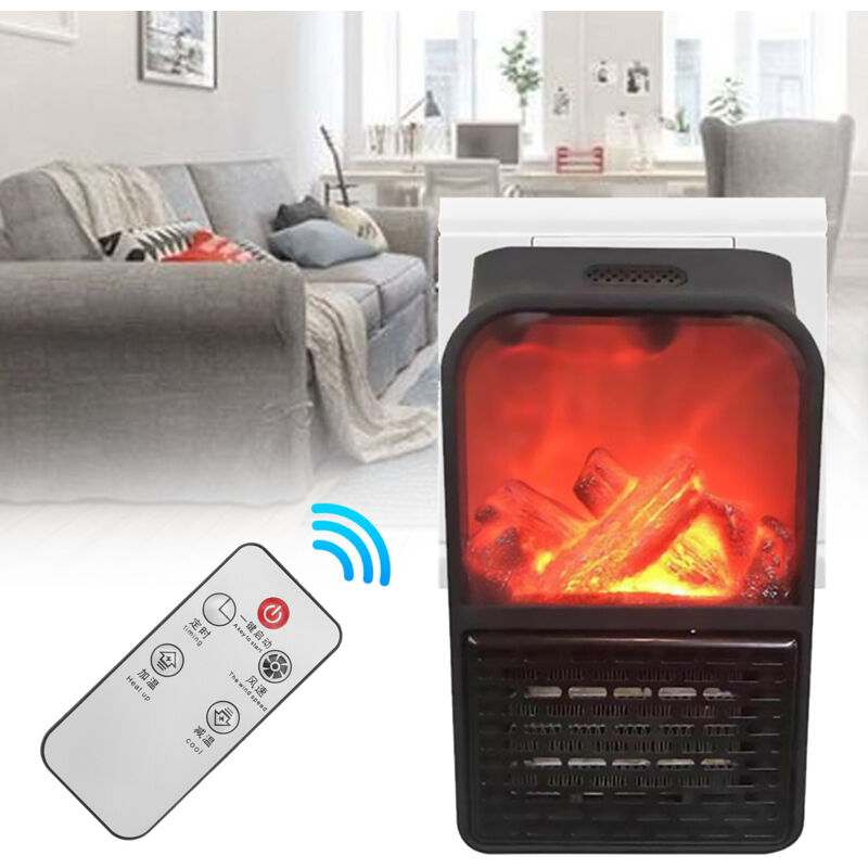 Trimec - Chauffage soufflant électrique 1000W, télécommande, arrêt automatique, chauffage rapide, Protection contre la surchauffe, chauffage de