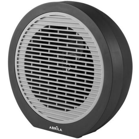 Chauffage Soufflant Électrique Brindisi Noir/Gris 2000W 2 Puissances 3 Fonctions Thermostat (25x25x16.8cm)