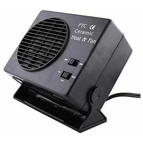 Chauffage soufflant électrique portable en céramique pour chauffage de voiture, dégivreur de fenêtre et désembueur 25A 300W 12V