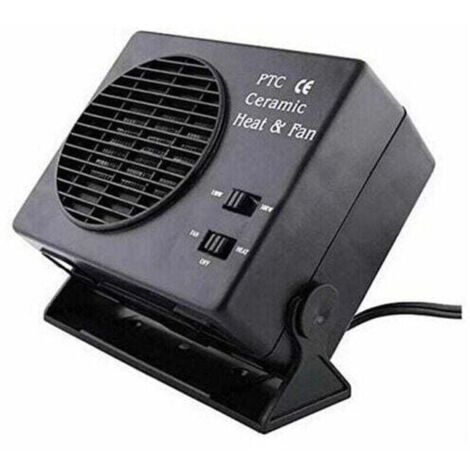 Chauffage soufflant électrique portable en céramique pour chauffage de voiture, dégivreur de fenêtre et désembueur 25A 300W 12V