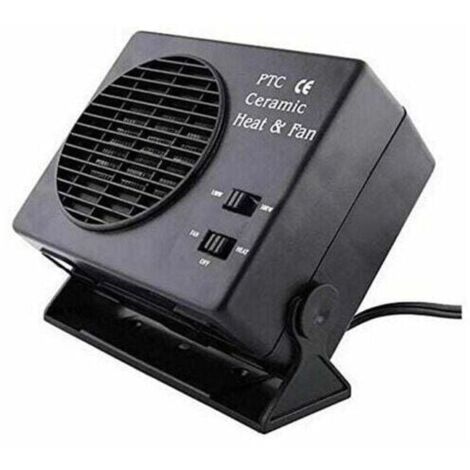 Chauffage soufflant électrique portable en céramique pour chauffage de voiture, dégivreur de fenêtre et désembueur 25A 300W 12V