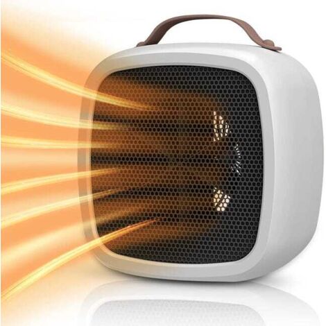 Chauffage Soufflant Portable, Mini en CéRamique PTC Chauffage éLectrique Portable à ContrôLe de TempéRature Intelligent 500w , (Blanc)