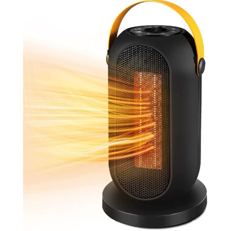 Chauffage Soufflant, Radiateur Soufflant Électrique PTC 750/1500W, Oscillation à 90°, Protection Contre Surchauffe & Anti-Basculement, 2 Modes de Chauffage + Ventilateur, Salle de Bain Maison Bureau