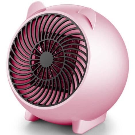 Chauffage soufflant rose, 500 W, chauffage d'appoint, chauffage d'appoint économique pour la maison et le bureau, chauffage de bureau en 5 secondes, petit chauffage électrique