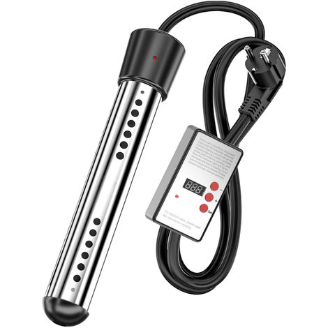 Chauffe-baignoire 2000w Thermoplongeur électrique Thermoplongeur de voyage, Thermoplongeur en acier inoxydable, Chauffe-eau électrique, Synchronisation intelligente