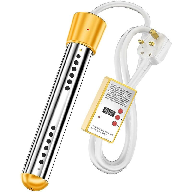 Crea - Chauffe-baignoire 3000 w Thermoplongeur électrique Thermoplongeur de voyage, Thermoplongeur en acier inoxydable, Chauffe-eau électrique