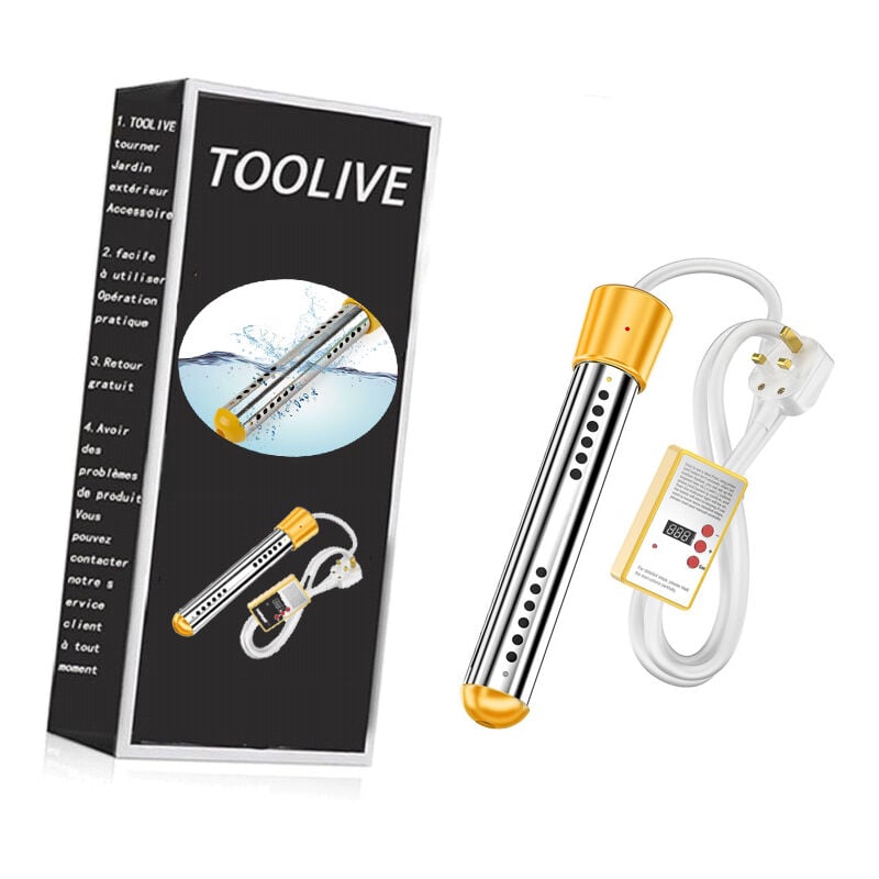 Chauffe-baignoire 3000w Thermoplongeur électrique Thermoplongeur de voyage, Thermoplongeur en acier inoxydable, Chauffe-eau électrique Natation