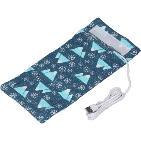 Chauffe-biberon de voyage USB, mini sac isotherme réglable pour bébé, design flocons de neige.