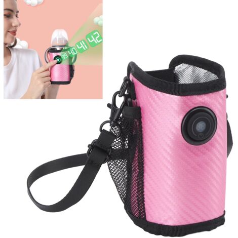 Chauffe-Biberon Intelligent - Sac à Température Constante avec Affichage Digital et Contrôle de Température 23 NIVEAUX - Rose Red
