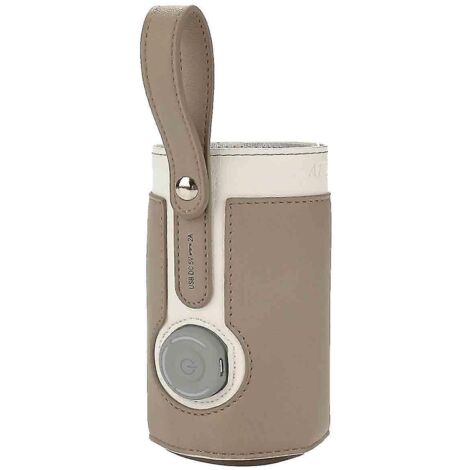 Chauffe-biberon intelligent, sac isotherme pour biberon, thermostat de voyage USB pour le lait et les aliments, chauffe-biberon portable, sac à biberons - USB - Marron