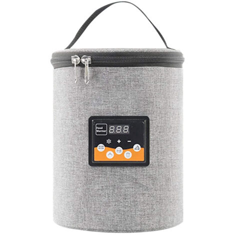 Chauffe-biberon portable avec affichage température - Sac isotherme pour voyage en voiture et repas bébé - Poche chauffante pour biberons et nourriture