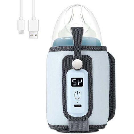 Chauffe-biberon portable USB pour biberons - Température réglable avec précision - Bleu