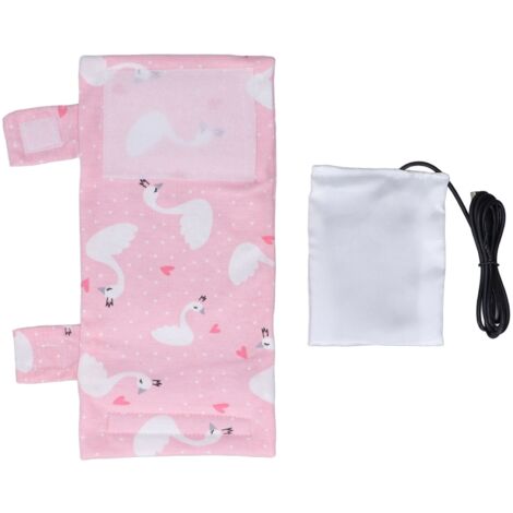 Chauffe-biberon portable USB, température constante, base stable, sac chauffant en coton pour lait maternel cygne