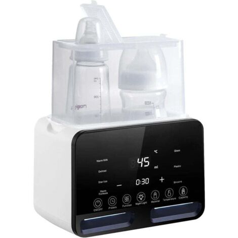 Chauffe-biberon stérilisateur 7 en 1, chauffe-lait, décongélation rapide, chauffe-aliments avec veilleuse, grand écran LCD, chauffe-biberons