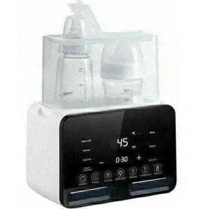 Chauffe-biberon Stérilisateur pour Bébés 7-en-1 Chauffe-lait, Dégivrage Réchauffeur Rapide Pour Aliments avec Veilleuse Grand Écran lcd, Chauffage