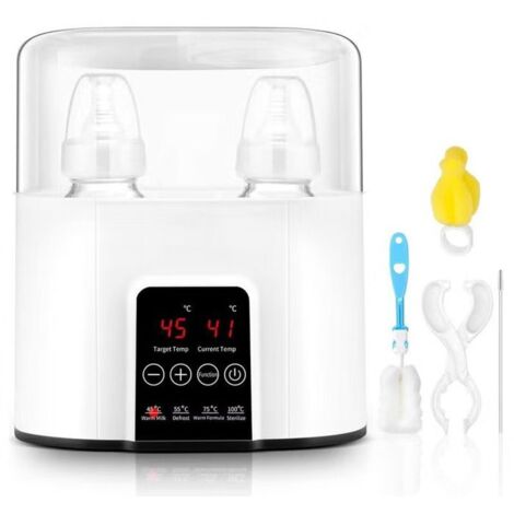 Chauffe Biberon stérilisateur pour biberons 6 en 1 , Réchauffeur Rapide Pour Aliments Pour BébéS Avec écran Lcd sans BPA