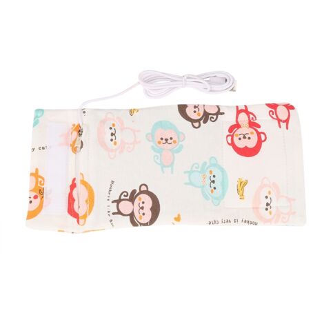 Chauffe-biberon USB portable pour bébé - Couverture chauffante réglable (Design Singe)