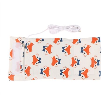 Chauffe-biberon USB portable pour bébé - Couverture chauffante réglable (Renard) - Voyage