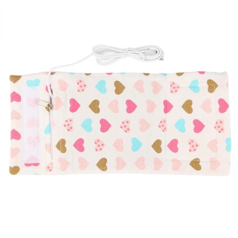 Chauffe-biberon USB portable pour bébé - Couverture chauffante thermostat (Cœur) - Idéal voyages