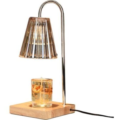 Chauffe-bougie brûleur lampe à fondre parfum base en bois veilleuse bougeoir ornements