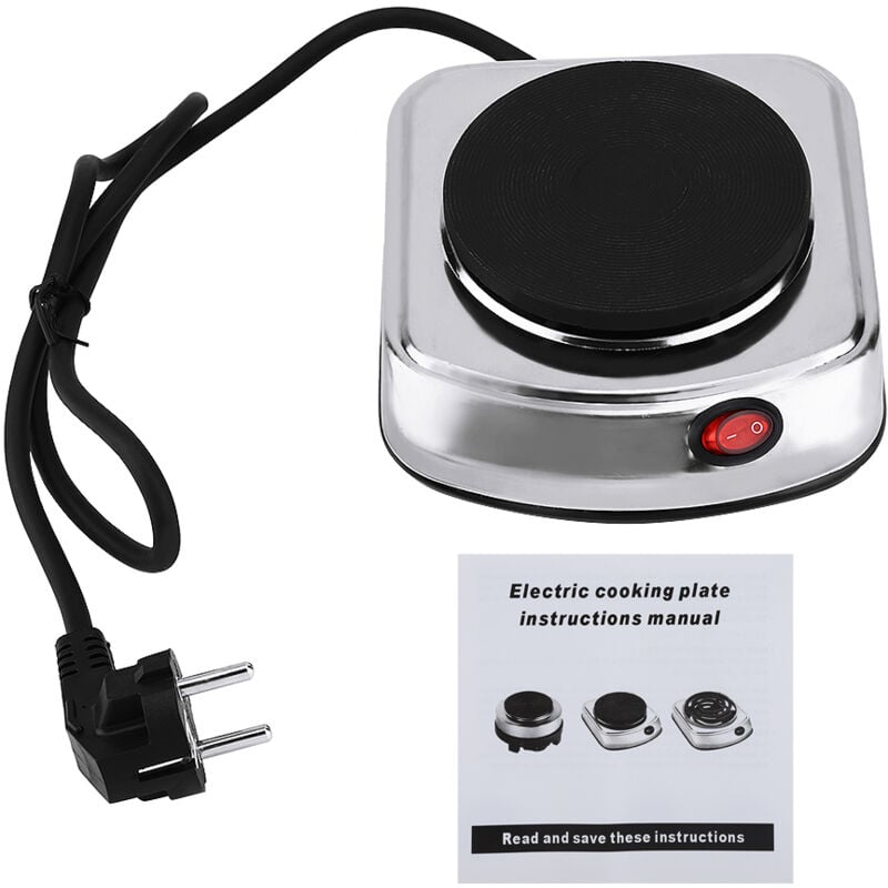 Jeffergarden - Chauffe-café, Chauffe-café à plaque chauffante électrique mini-brûleur de poêle 500W portable (prise ue 220-240V), revêtement