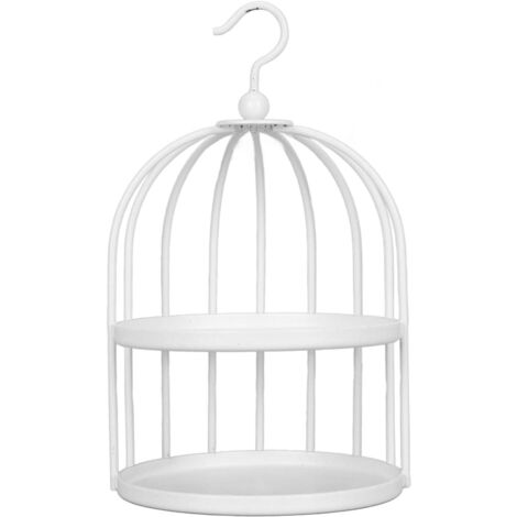 Chauffe-cire à cacheter style cage à oiseaux noir, crochet de suspension en métal robuste, four à cire décoratif pour artisanat DIY blanc