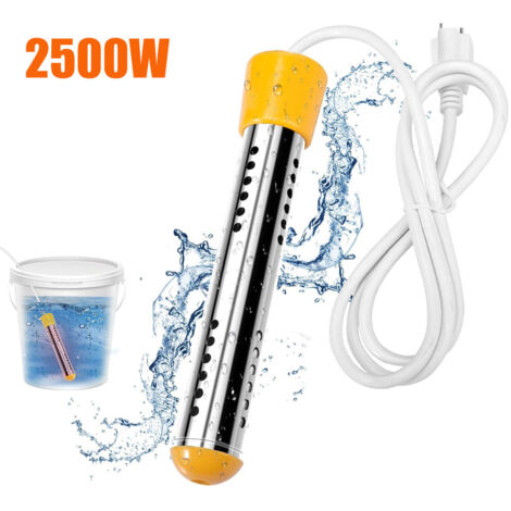 Chauffe-Eau À Immersion 2500W Chauffage de Bain à Remous, Acier Inoxydable,1.5M, Chauffe-Eau À Immersion Électrique