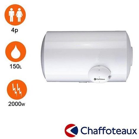 Chauffe eau blindé - 150l - horizontal mural en dessous - chaffoteaux