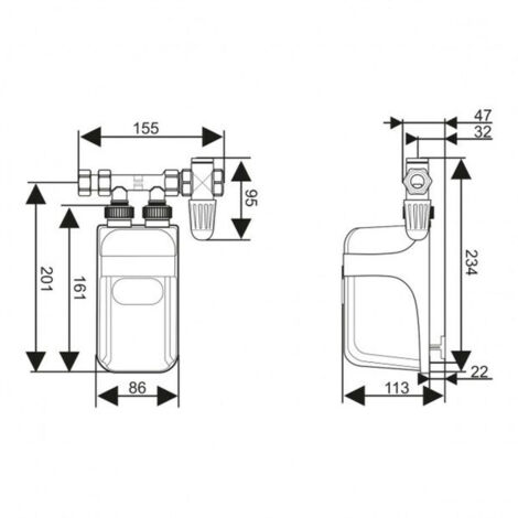 Chauffe-eau Dafi 9 kW sans batterie et sans raccordement 400 V