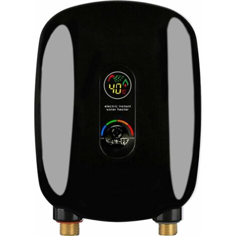 Chauffe-eau électrique 220V 6500W, système de chauffe-eau électrique avec écran LCD électrique sans réservoir,bouton rotatif noir