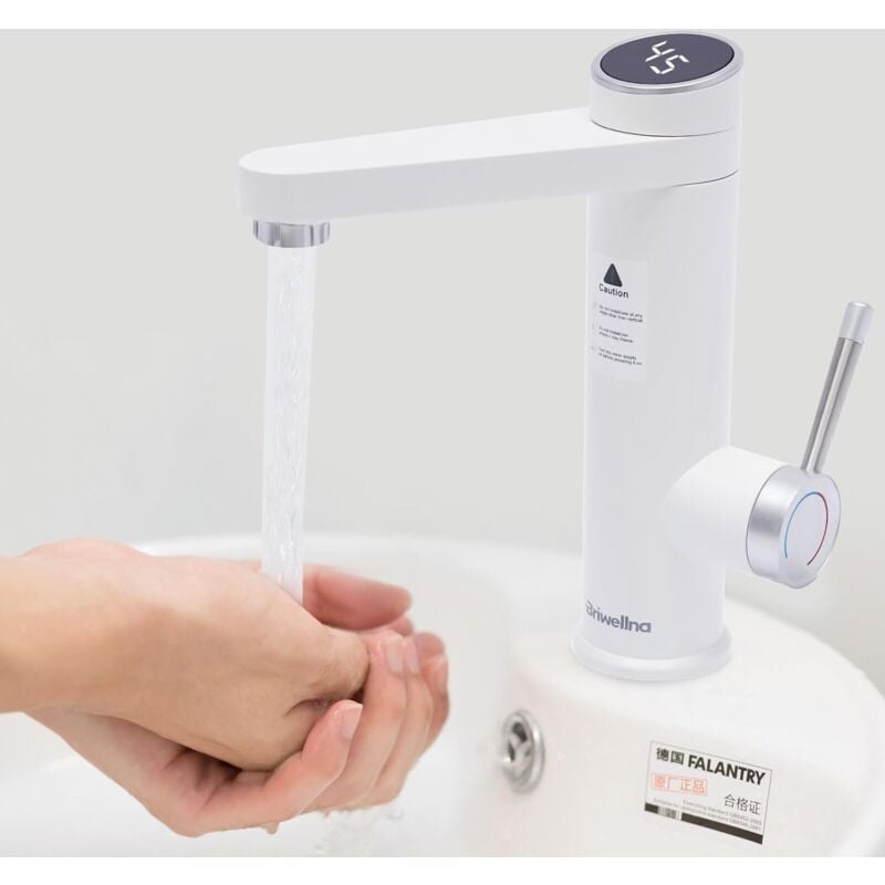 Gojoy - Chauffe-eau électrique à led 3200 w - Robinet de salle de bain/cuisine - Chauffage instantané - Robinet de lavabo