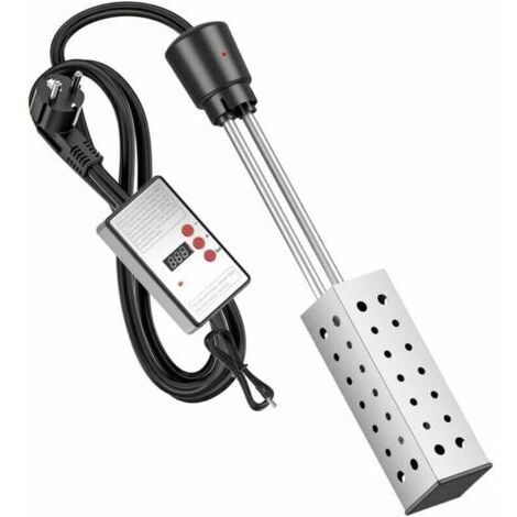Chauffe-eau électrique à seau pour ménage, chauffe-eau pour baignoire de piscine, chauffe-eau de piscine submersible haute puissance avec arrêt automatique du thermostat