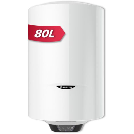 Ariston Group – Chauffe-eau à accumulation 80L vertical – Résistance blindée 1.8KW – Technologie Eco Evo – Protection anti-légionnelle – 3201958