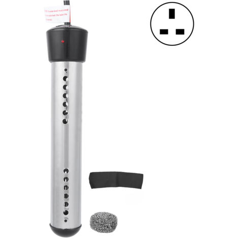 Chauffe-eau électrique flottant 1500W 1.5m pour piscine - Noir (220-250V, avec couvercle de protection, arrêt non automatique)