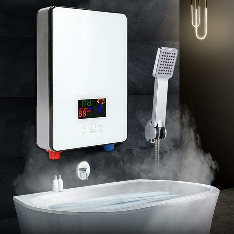 Chauffe-eau électrique instantané avec indicateur de température led pour salle de bain 220 v 6500 w