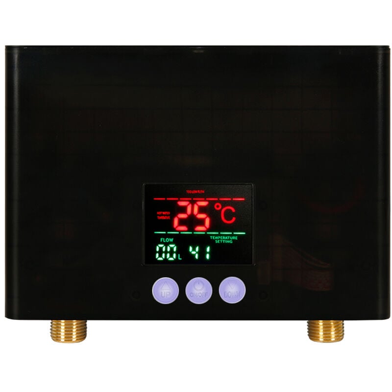 Decdeal - Chauffe-eau instantané 3KW Mini chauffe-eau électrique sans réservoir mural avec affichage led télécommande de réglage de la température à