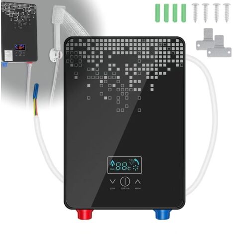 Chauffe-eau électrique instantané,chauffe-eau en acier inoxydable, compatible avec les douches,les robinets de salle de bain et de cuisine,220V,6500W