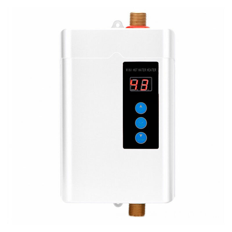 Chauffe-Eau électrique sans réservoir, 220V 4000W Mini Chauffe-Eau électrique instantané Douche sans réservoir Système d'eau Chaude Cuisine Mini