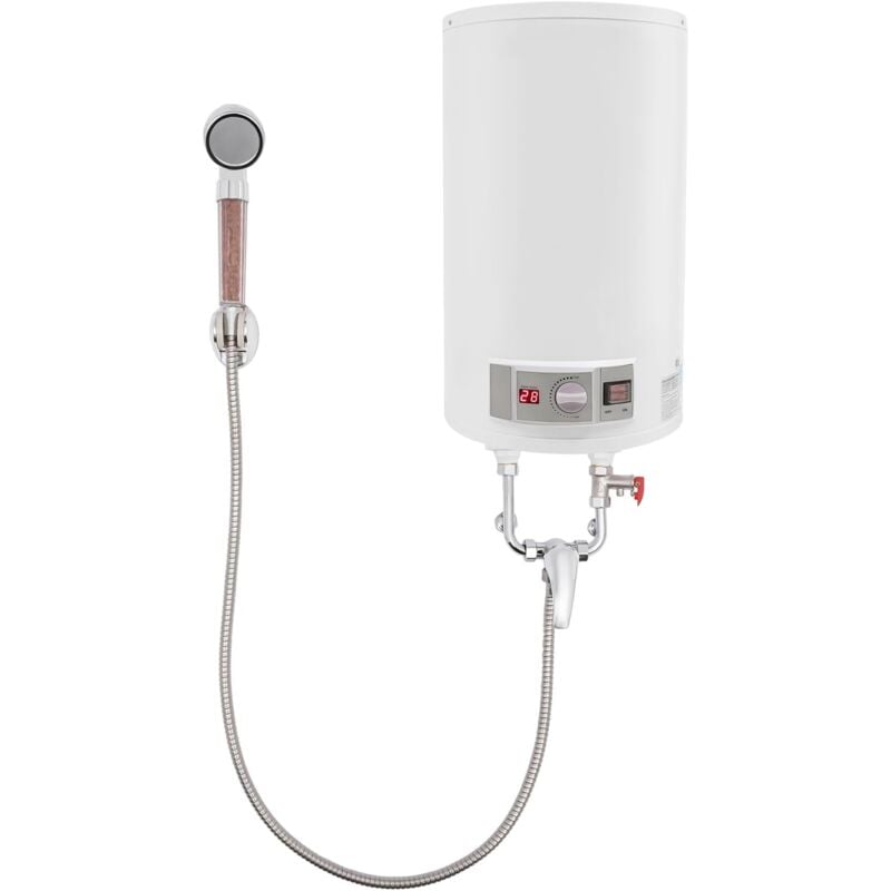 Chauffe-eau instantané 2000W, chauffe-eau 25-75 ℃ avec douchette et robinet IPX4 Chauffe-eau pour cuisines toilettes appartements salles de bains