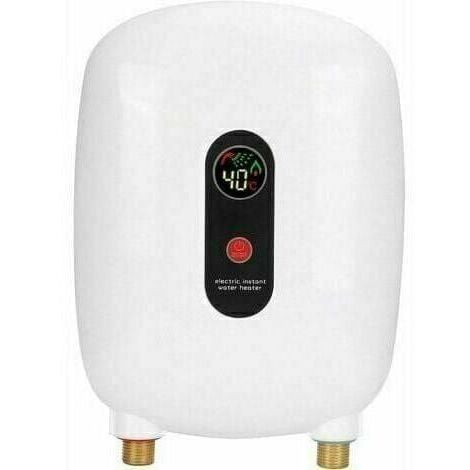 Chauffe-eau instantané 3.5KW 220V – Écran LED – Protection surchauffe – IPX4 – Acier inoxydable pour cuisine et salle de bain