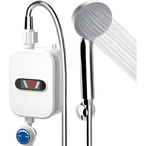 Chauffe-eau instantané électrique 3.5kW 110V – Étanchéité IPX4 – Flux continu et sécurité renforcée – Pour cuisine et salle de bains