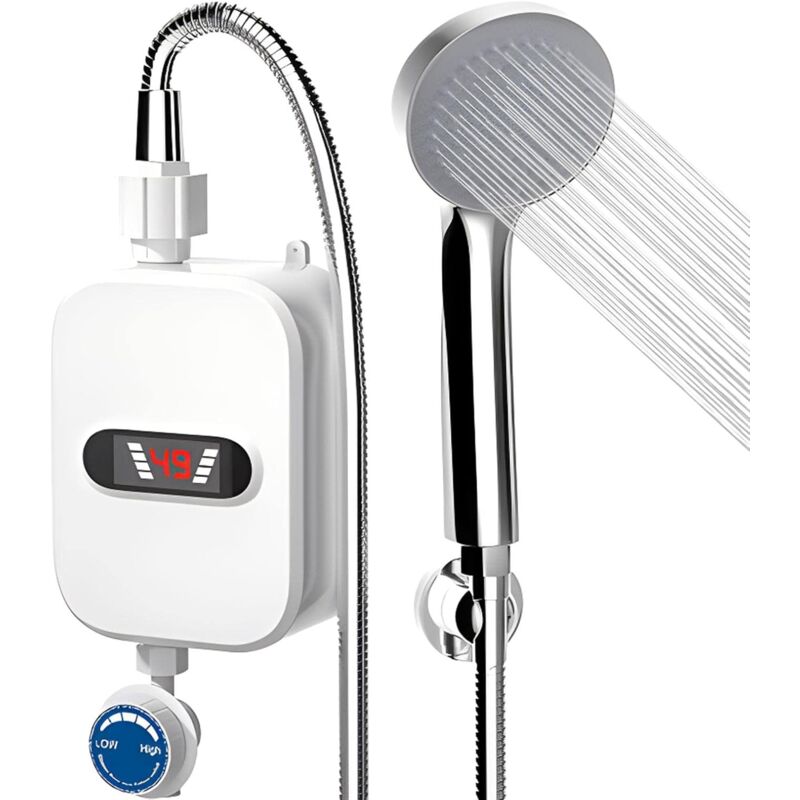 Chauffe Eau Instantané LED 3.5kw 110V Chauffe-eau Électrique Pour Chauffe Eau Electrique Instantané IPX4 Chauffe-eau Instantané Étanche Convient Pour