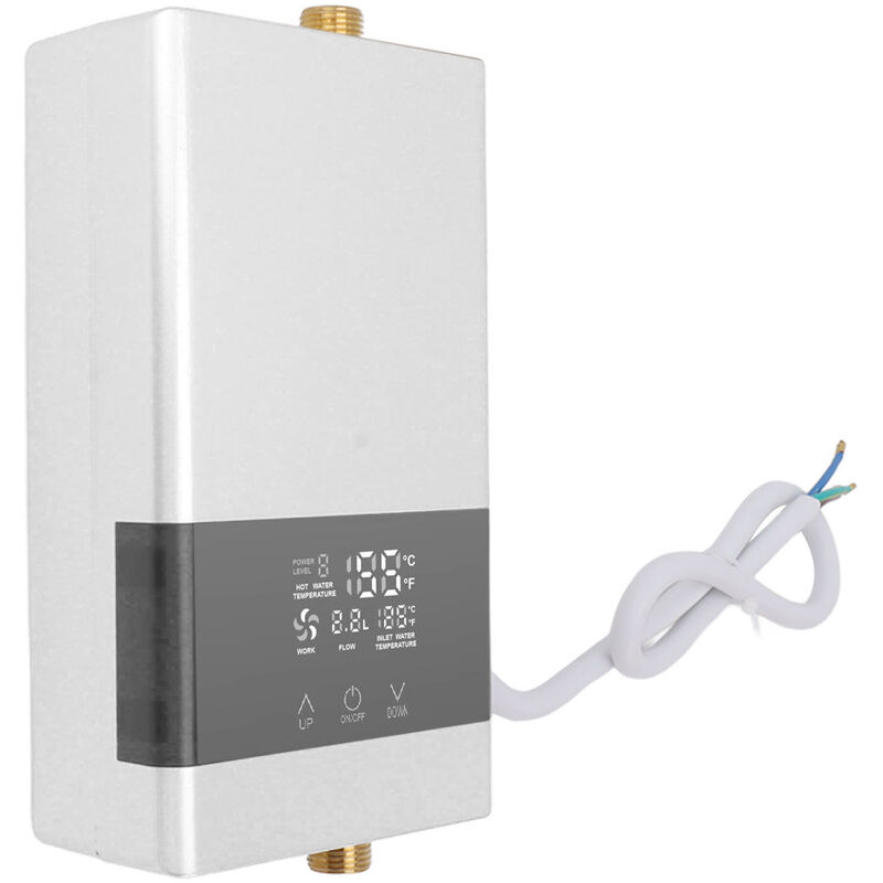 Eosnow - Chauffe-eau instantané 220V 6000w, chauffe-eau électrique instantané d'intérieur de cuisine à domicile, télécommandes, sans batterie,blanc