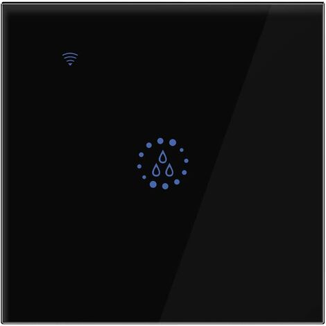 Chauffe-Eau Intelligent Interrupteurs, Télécommande Vocale WiFi 20A Accueil Panneau Mural Tactile pour Chaudière Contrôleur de Minuterie Compatible avec Amazon Alexa/Google Assistant (Noir)