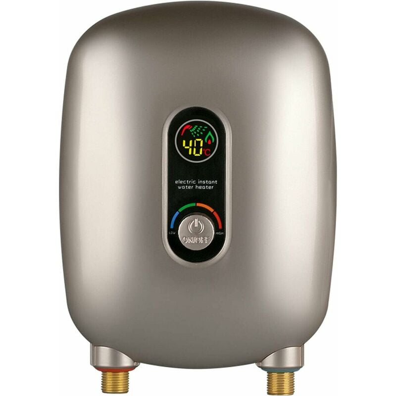 Gojoy - Chauffe-eau électrique 220V 6500W, système de chauffe-eau électrique avec écran lcd électrique sans réservoir,bouton rotatif doré