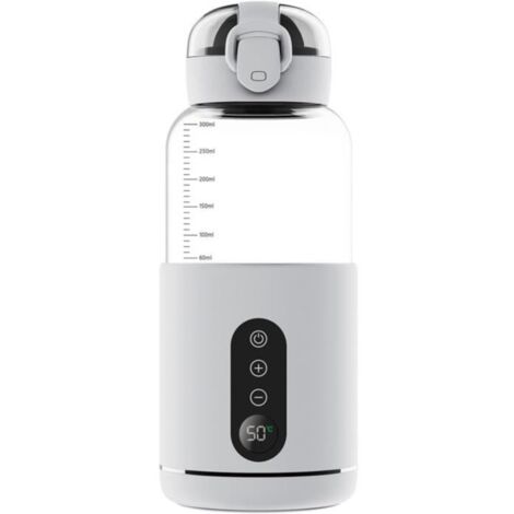 Chauffe-Eau portatif,Chauffe-Eau Portable pour Formule bébé Capacité de 300ML,Chauffe biberon Nomade sans Fil,Fonction de Charge USB
