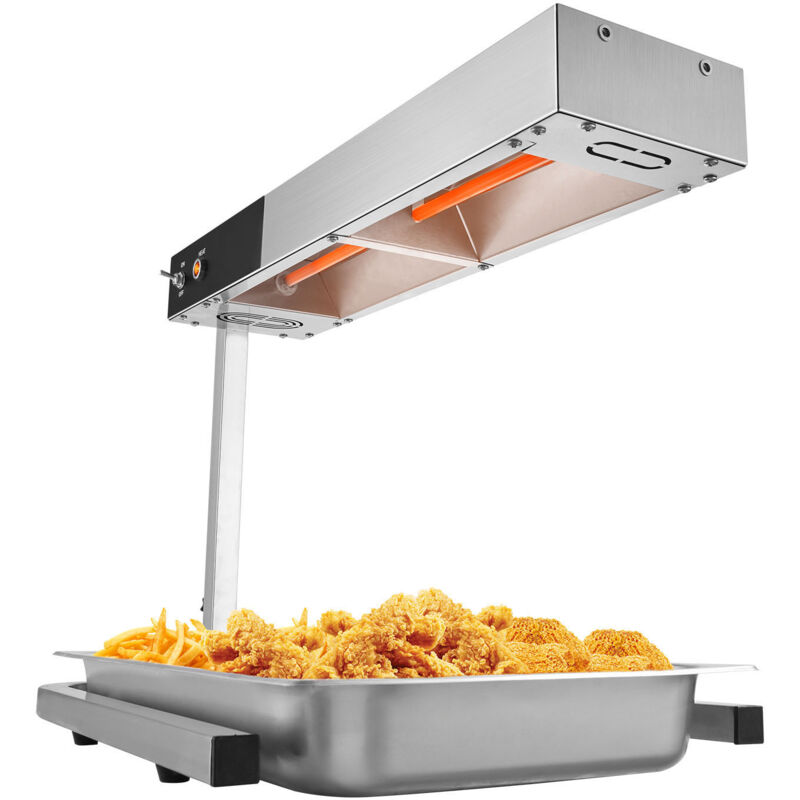 Chauffe-frites Mophorn 750 w, lampe chauffante commerciale, lampe chauffante électrique en acier inoxydable pour buffet de frites, cuisine,
